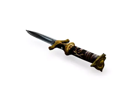 Ornate Fantasy Dagger 3D Model Low-poly 3D model purchase