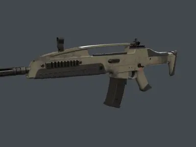 FPS XM8 Assault Rifle Low-poly 3D model