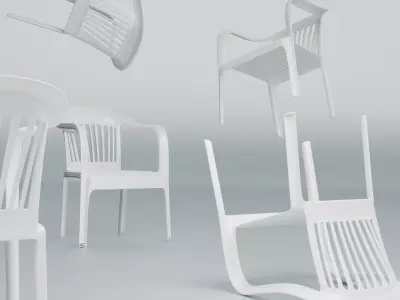 3D Model of a Classic Plastic Chair 3D model