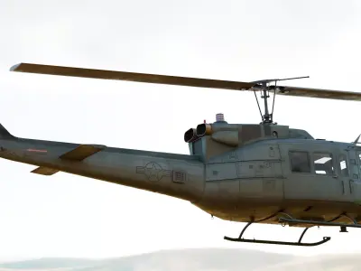 Bell UH-1N Iroquois CH-135 Twin Huey USAF 3D model
