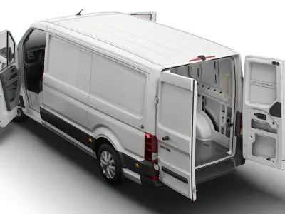 VW Crafter Panel Van L2H1 HQ Interior 2023 3D model