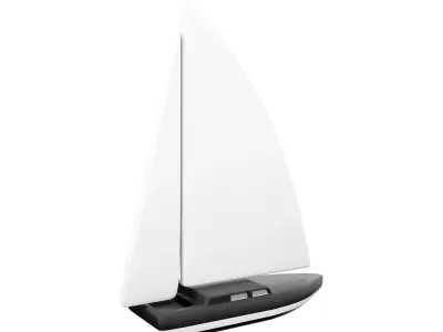 3d travel boat cartoon icon 3D model