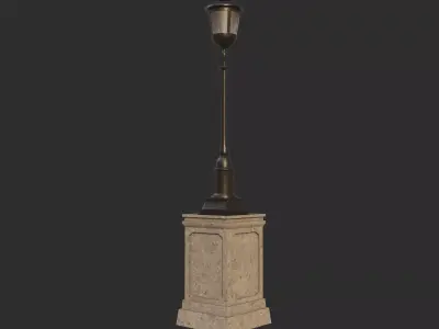 Pillar Lamp Street Free 3D model