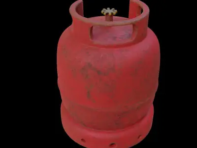 old gas cylinder 3D model