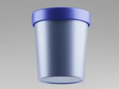 Ice cream container 3D model