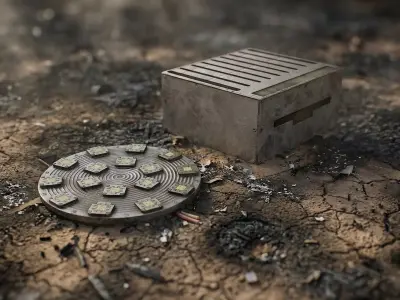 Electronic parts of the crashed Shahed drone Low-poly 3D model