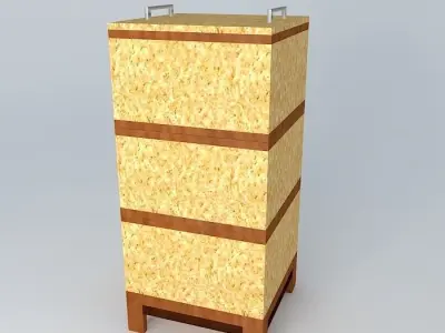 Earthworm wooden beehive 3D model
