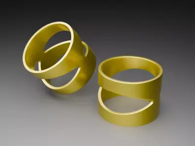 Mechanical Curved Hole Free 3D model