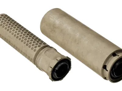 KAC 556 PRT SUPPRESSOR  Low-poly 3D model