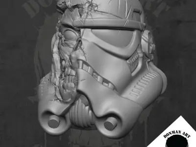 Storm Trooper Zombie Slayer Head for 6 inch action figures 3D print model purchase