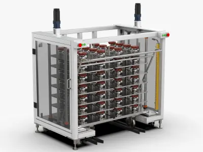 Automatic Lifting Silo Module 3D model