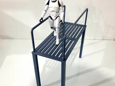 CATWALK WALKWAY RAILING WITH LEGS Free 3D print model