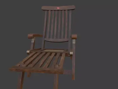 deck chair on the deck of a steamship Victorian era Titanic 3D model
