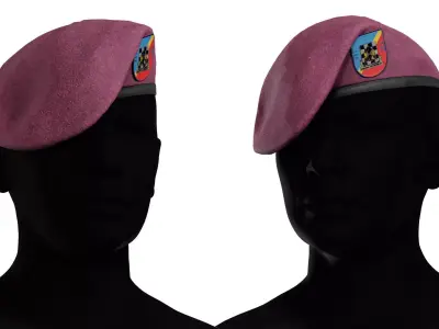 AIRBORNE BERET Low-poly 3D model