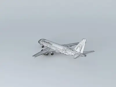 A320 white plane Free 3D model