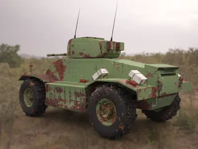 aec armoured military vehicle 3d model 3D model