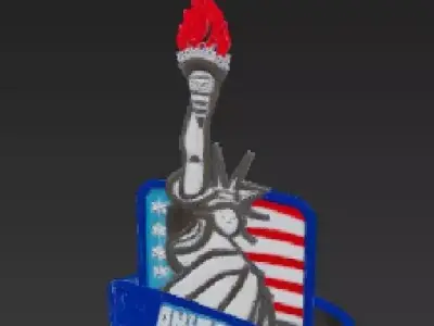 American Liberty 3D Model Rendere 3D print model