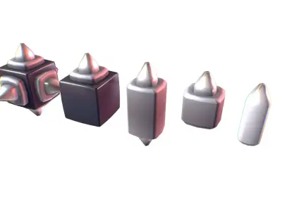 Cube World Metal Spike Block - Proto Series Low-poly 3D model