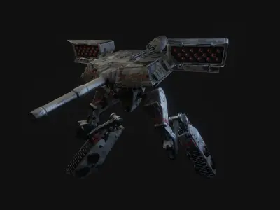 Tank Mecha Low-poly 3D model