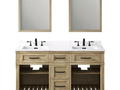 OVE Riverland 60 Antique Oak Vanity 3D model