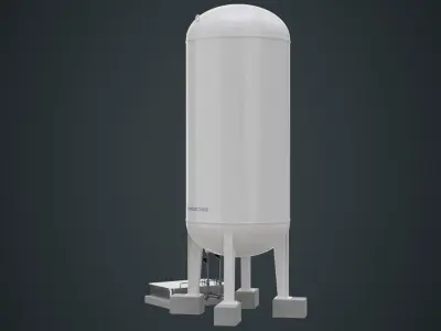 Industrial Gas Tank 3A Low-poly 3D model