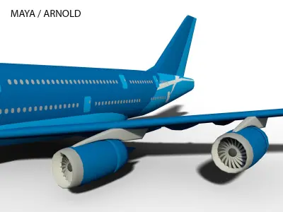 AIRBUS A380-800  Low-poly 3D model