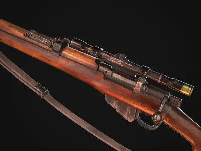 LeeEnfield Rifle SMLE Low-poly 3D model