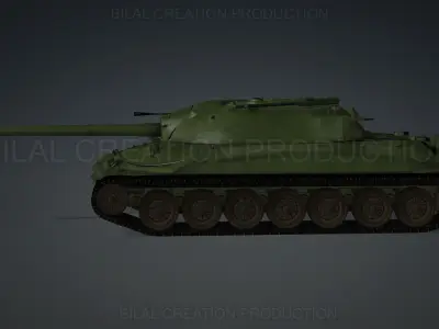 ANIMATED TANK Low-poly 3D model