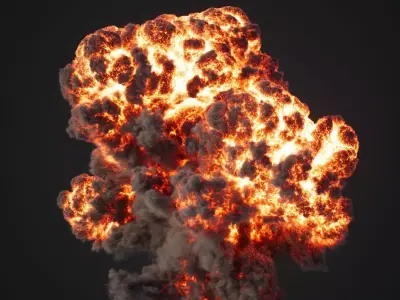 Animated Gasoline Explosion 3 3D model