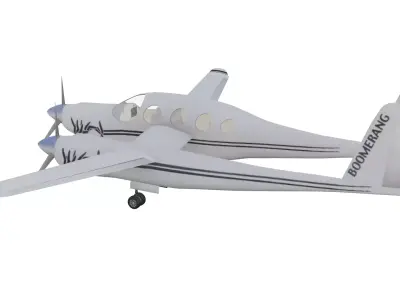 Rutan Boomerang Low-poly 3D model