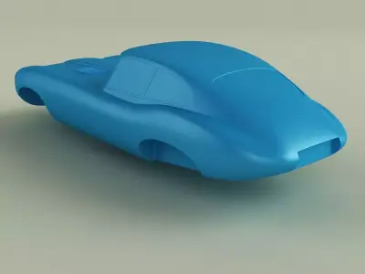 Jaguar E-type Silhouette Body  3d print 3D print model