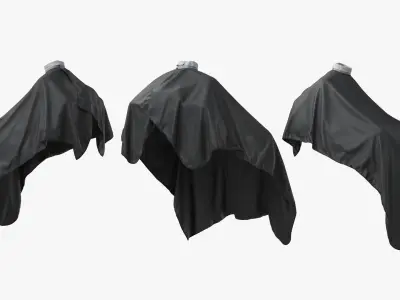  Hair Cutting Cape Waterproof Black 