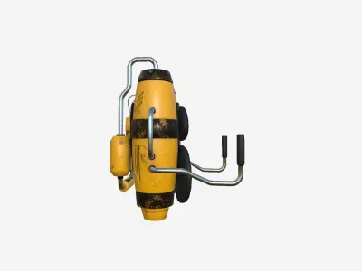 Jetpack A03 Yellow Black - SciFi Character Design Low-poly 3D model
