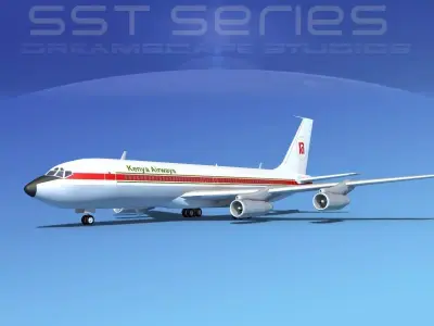 Boeing 707-320 SS Kenya Airways 3D model