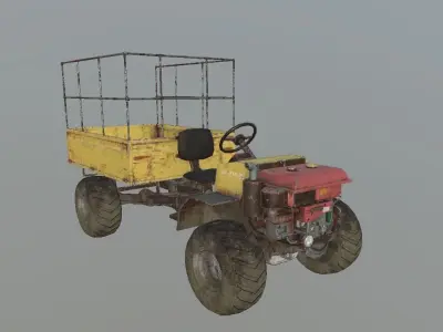 Farmer  Truck Low-poly 3D model