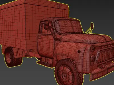 gaz car Low-poly 3D model