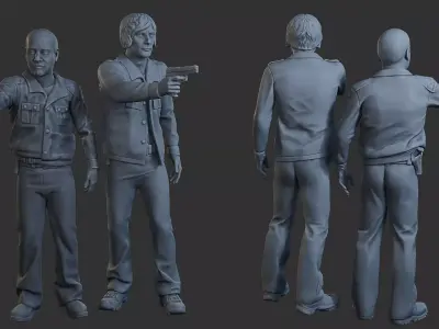 Cobra Policemen Cops 001 002 3D print model