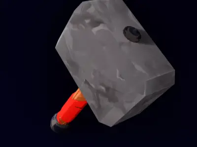 Game Ready War Hammer Low-poly 3D model