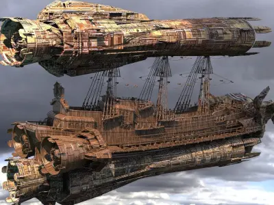 Jet Fusion Airship 4 3D model