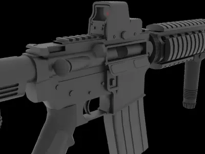 M4A1 Carbine Low-poly 3D model purchase