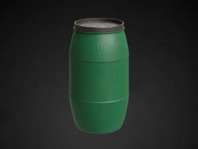 Plastic Drum Game-Ready Low-poly 3D model purchase