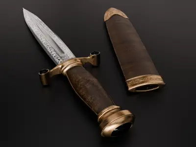 Medieval Dagger 3D model purchase