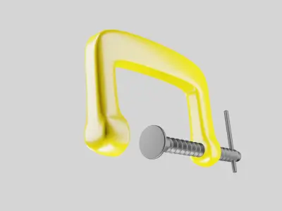 Clamp Yellow repair tool 3D model