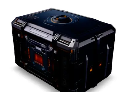 SciFi Storage Container Game Asset Low-poly 3D model