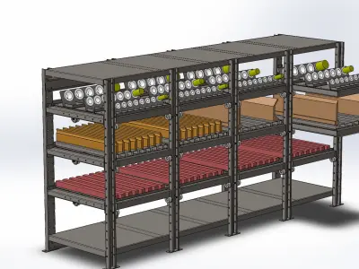 Press brake tool cabinet 3D model