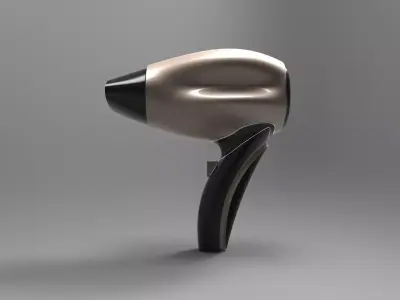 Hair Dryer Low-poly 3D model