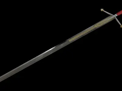 Scottish Claymore Sword Low-poly 3D model