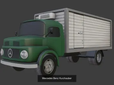 Mercedes Trucks Set 3D Model Pack