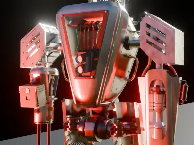 Dieselpunk Security Robot 3D model