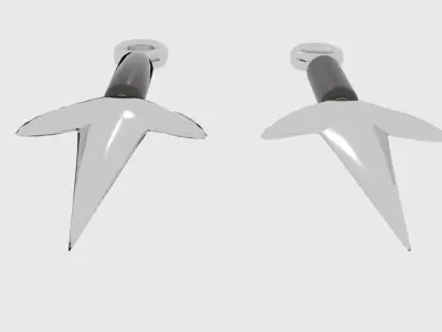 Ninja Kunai Dagger Low-poly 3D model
